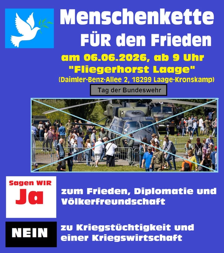 Menschenkette gegen den Krieg